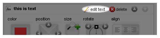 Design Mode Edit Text